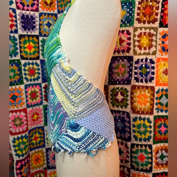 Handmade Reversible Crochet Wrap Halter Top - Picture 13 of 13